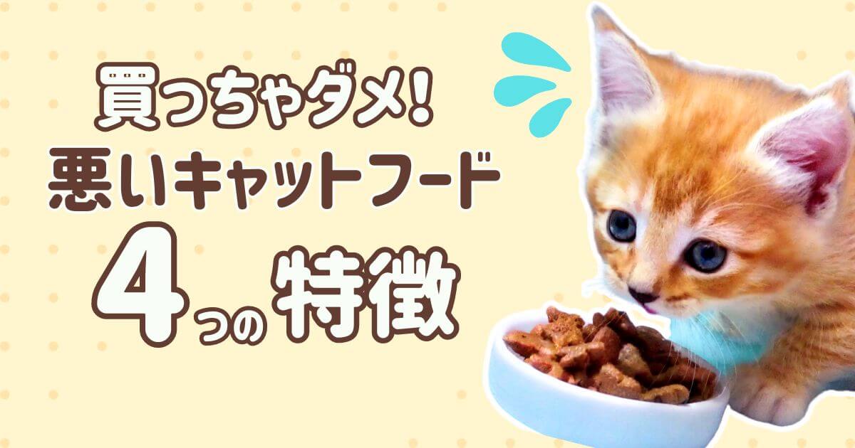 買わない方がいいキャットフード